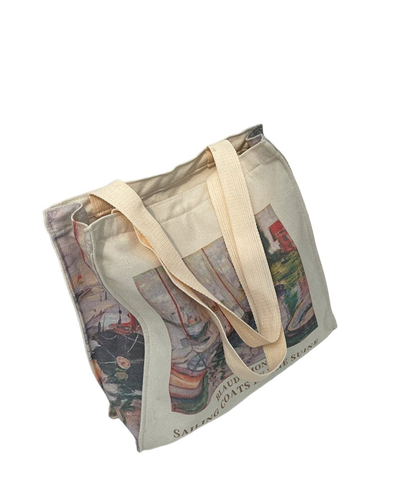 Art Hoe Retro Flower Shopping Bag - Bags