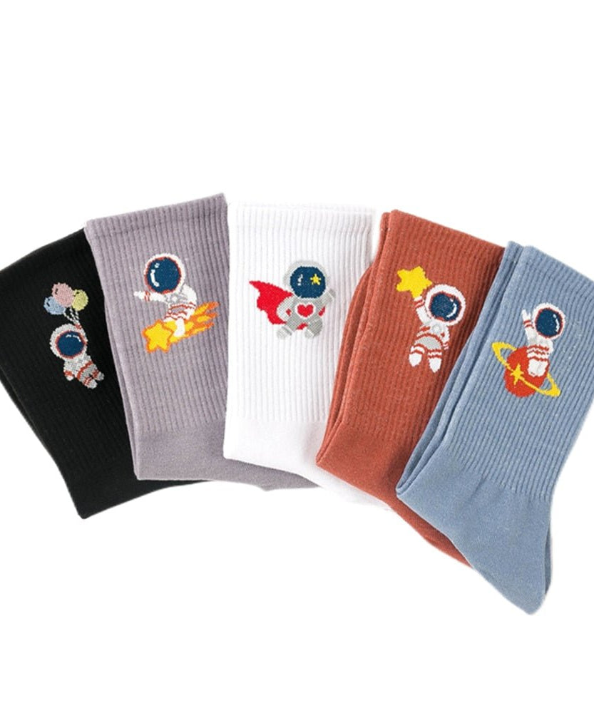 Astronaut Cartoon Socks - Socks