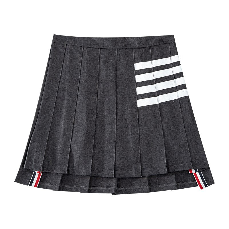 Asymmetrical Pleated Tennis Skirt - 0