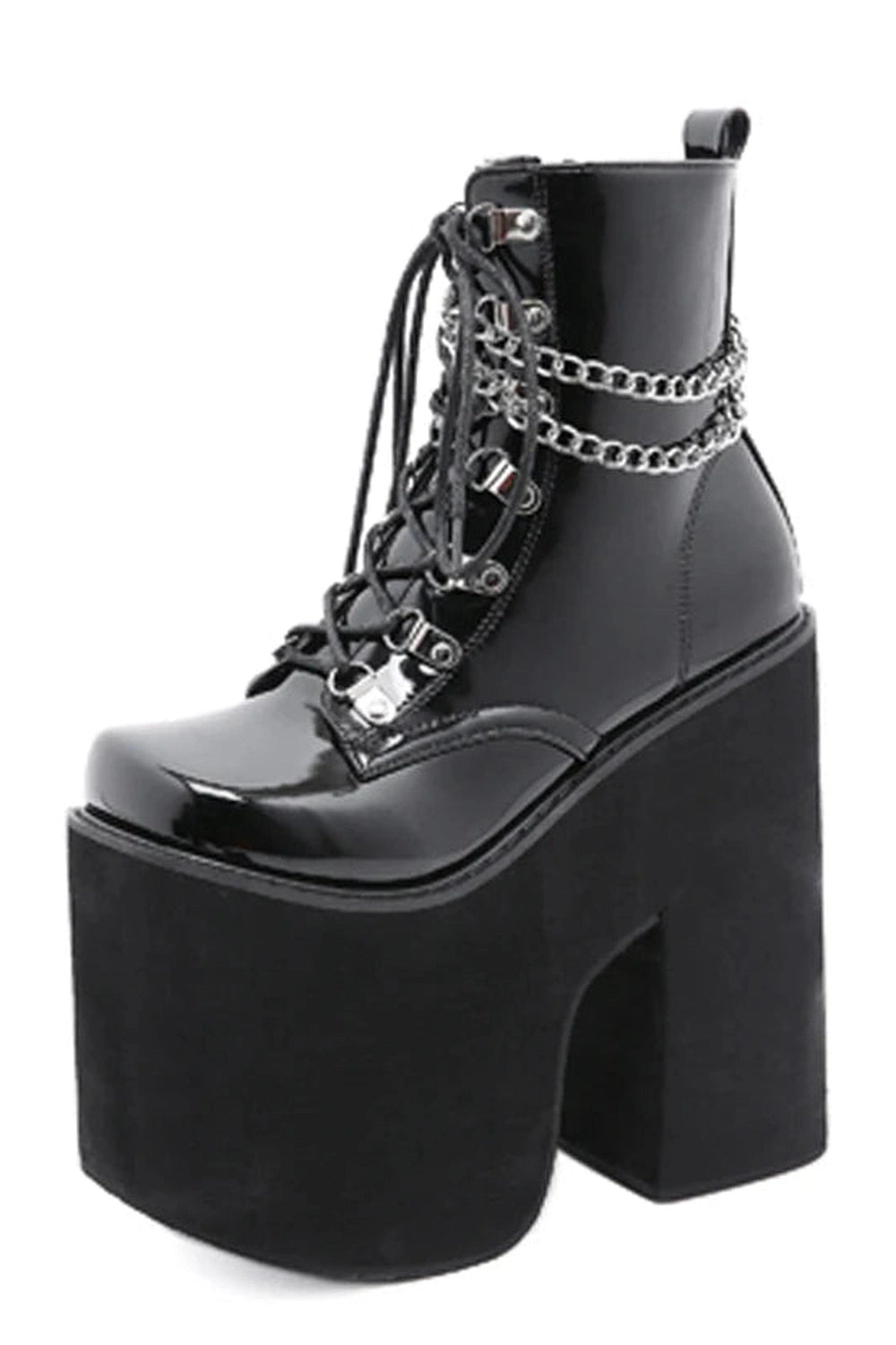 Alt Autumn Buckle Strap Combat Boots black shoes Shoptery