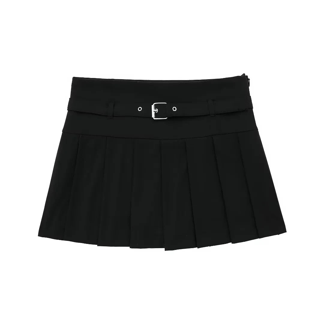 Autumn Chic Short Zipper Skirt -