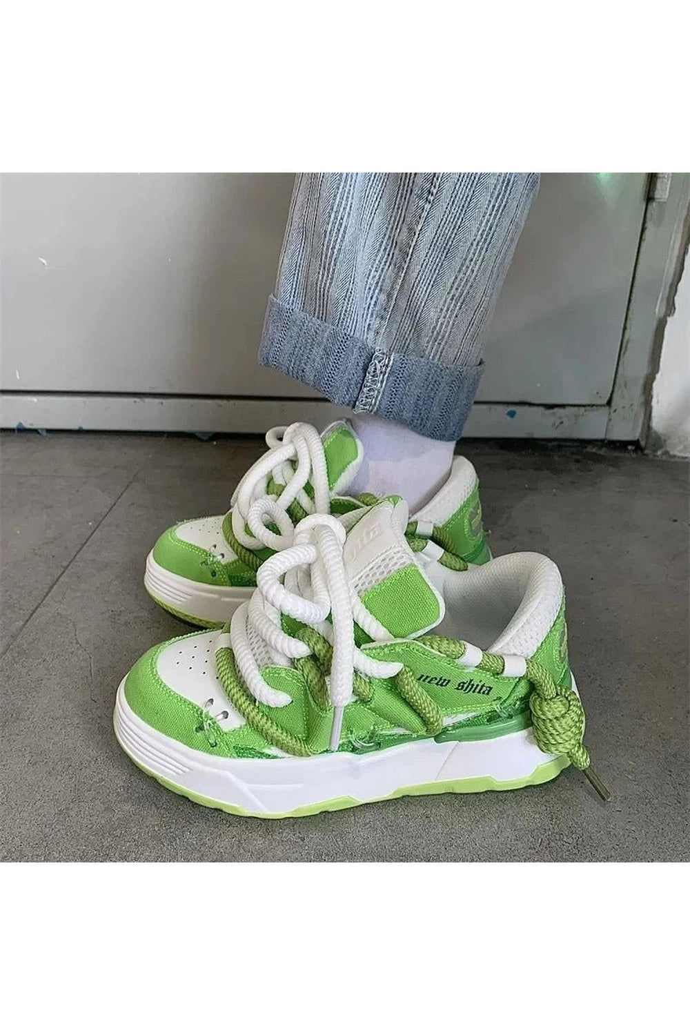 Kawaii Azure Wave Sneakers green Shoptery