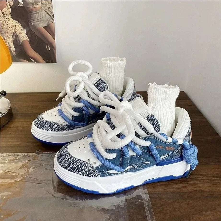 Kawaii Azure Wave Sneakers Shoptery