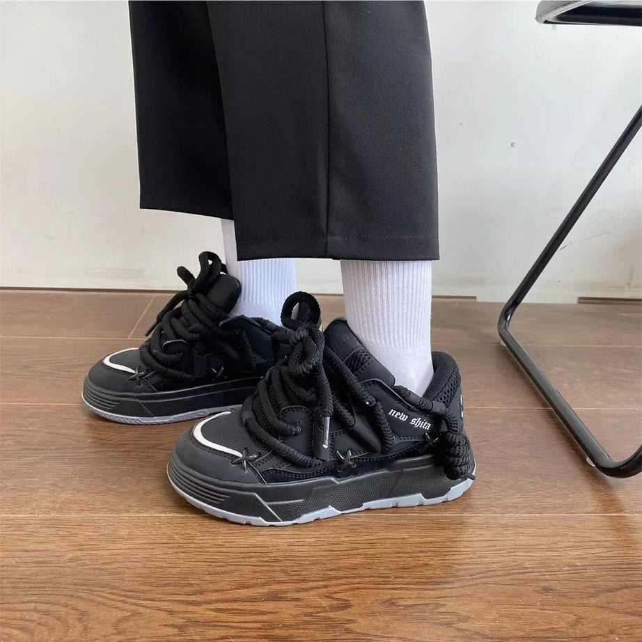 Kawaii Azure Wave Sneakers black Shoptery