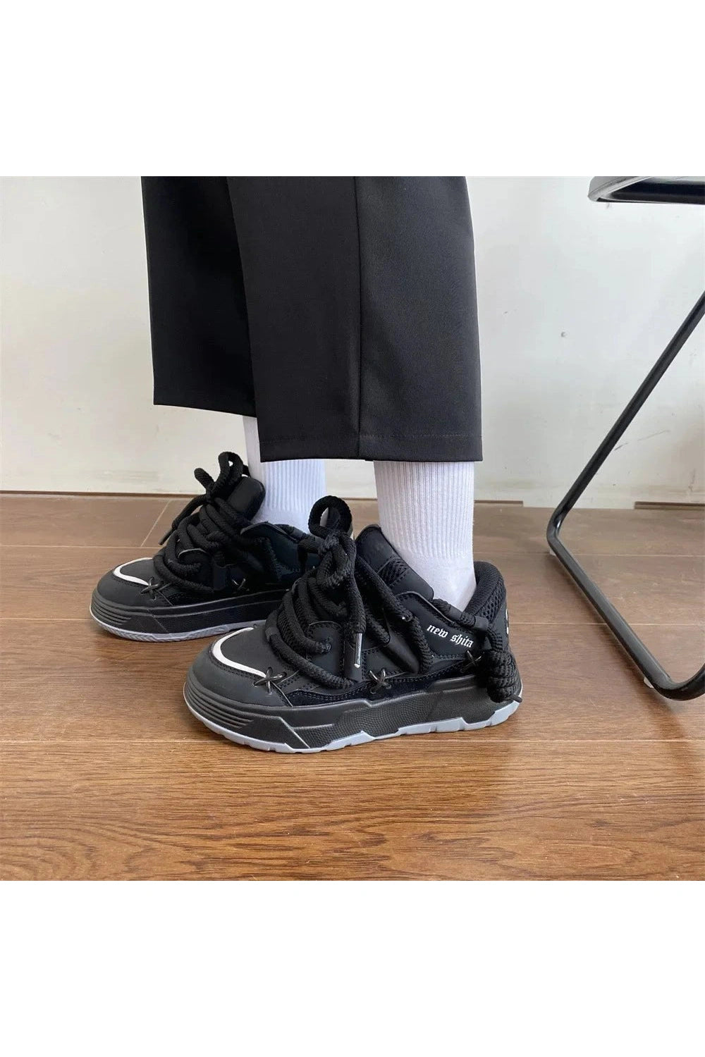 Kawaii Azure Wave Sneakers black Shoptery