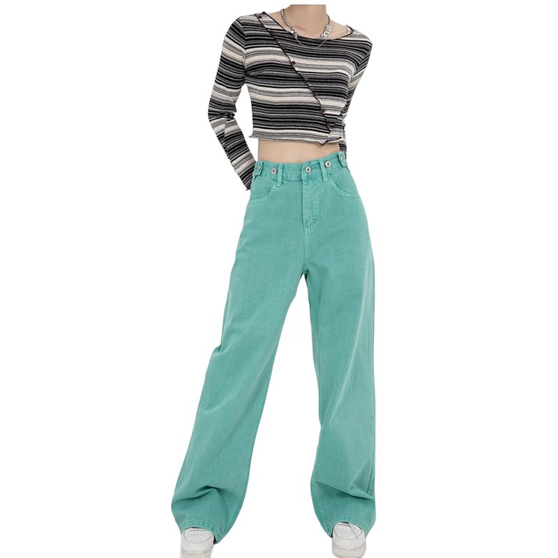 Baggy Green Jeans - Jeans