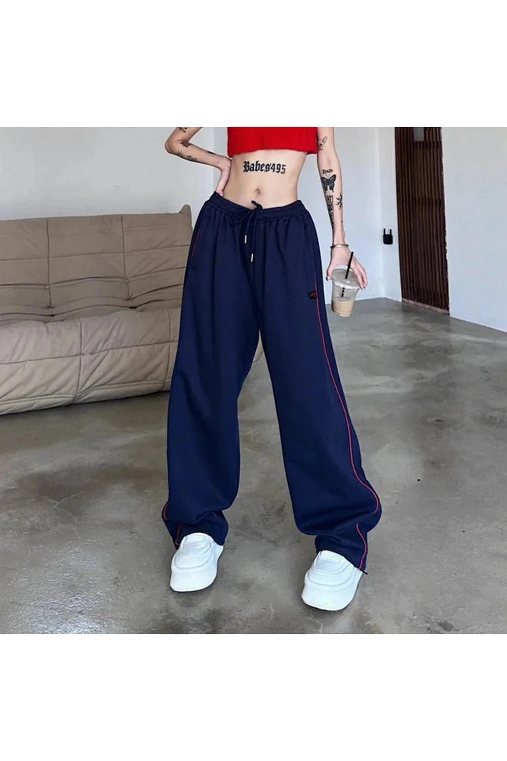 Baggy Jogging Women's Striped Sweatpants -