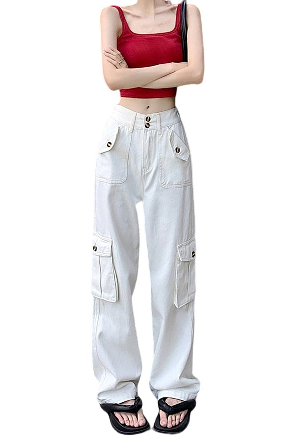 Baggy Y2K Denim Cargo Pants - Pants