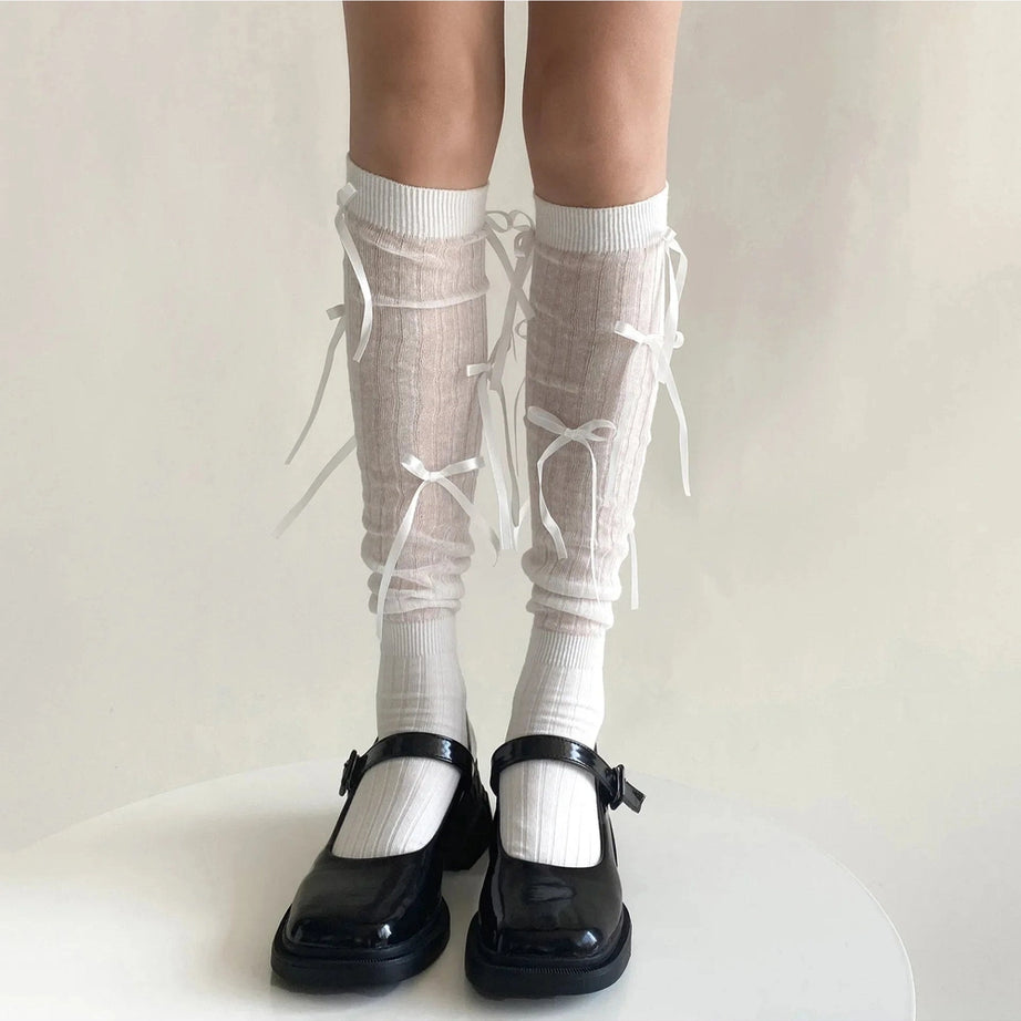 Acubi Knee Socks white One Size Shoptery