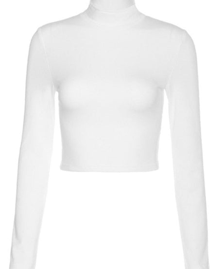 Bandage Backless Long Sleeve Crop Top - Crop Tops