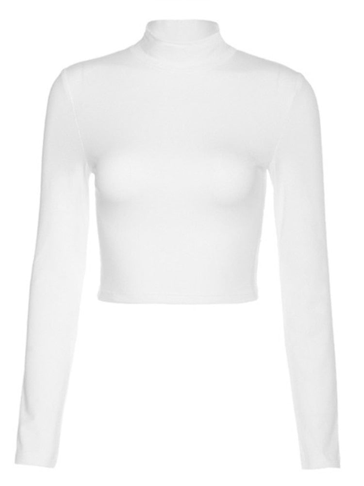 Bandage Backless Long Sleeve Crop Top - Crop Tops