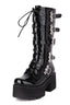 Boots – Bat Buckle – Alternative – Modern Design Patent Leather CHINA Shoptery
