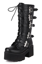 Boots – Bat Buckle – Alternative – Modern Design PU Leather CHINA Shoptery