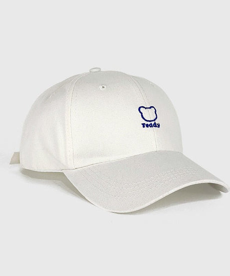 Bear Embroidery Baseball Hat - Hats