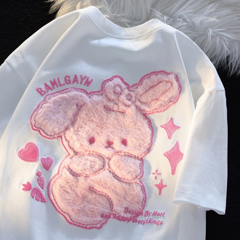 Bear Plush Embroidered T-shirt - T-shirts