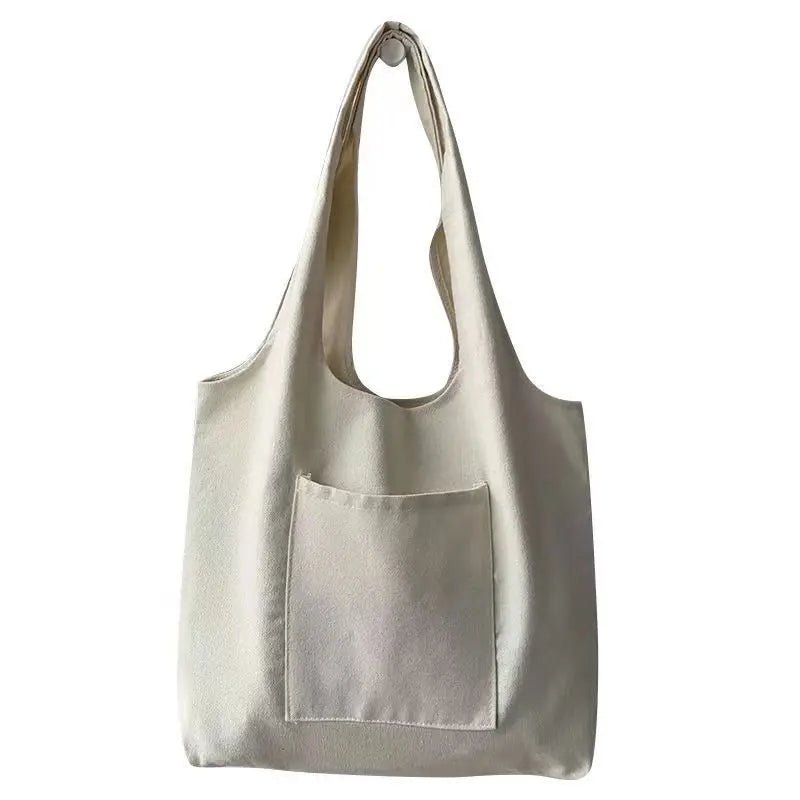Beige Pure Color Handbag -