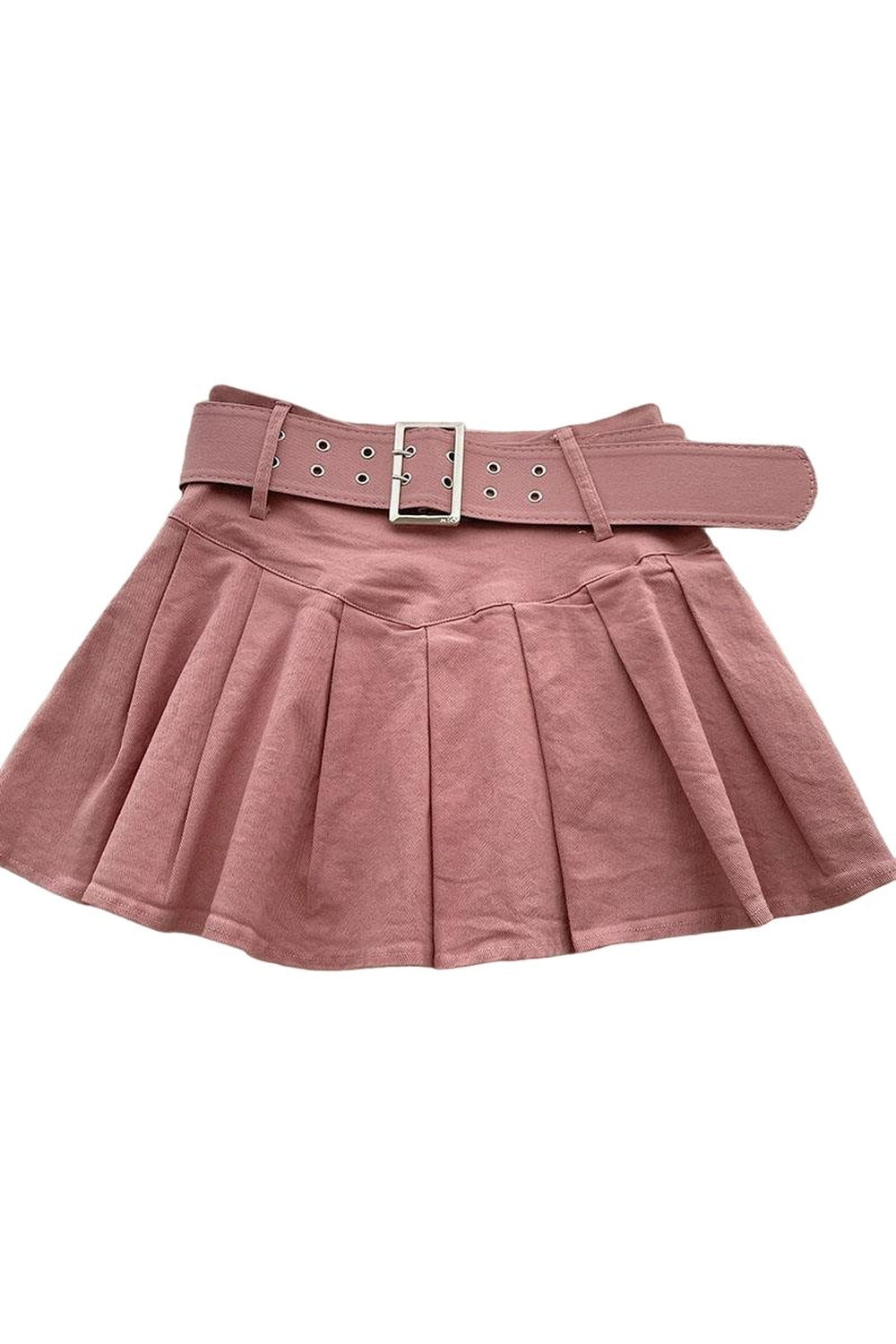 Belted High Waist Skirt - Skirts