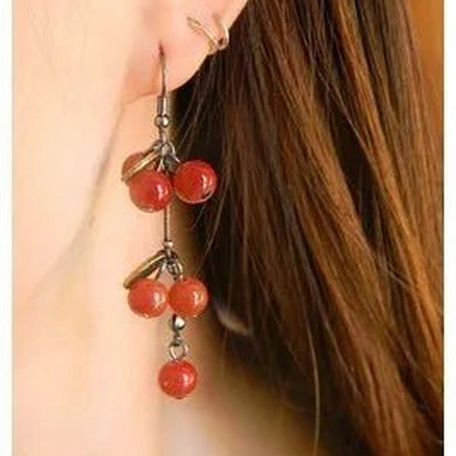 Aesthetic Berry Bunch Boho Earrings Shoptery