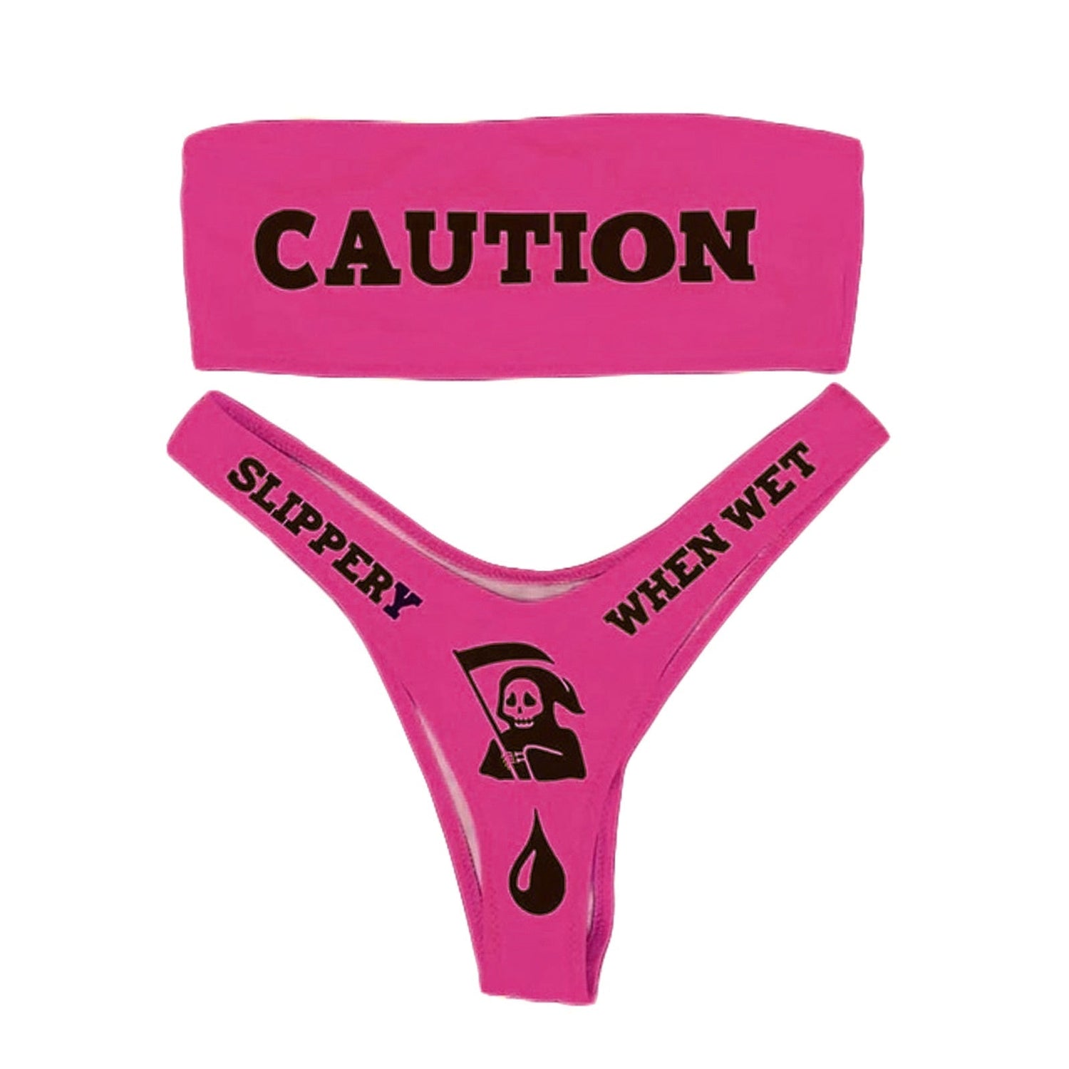 Bikini "CAUTION" - Swimsuits