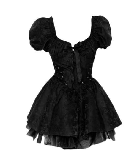 Black Gothic Beach Dress - Dresses