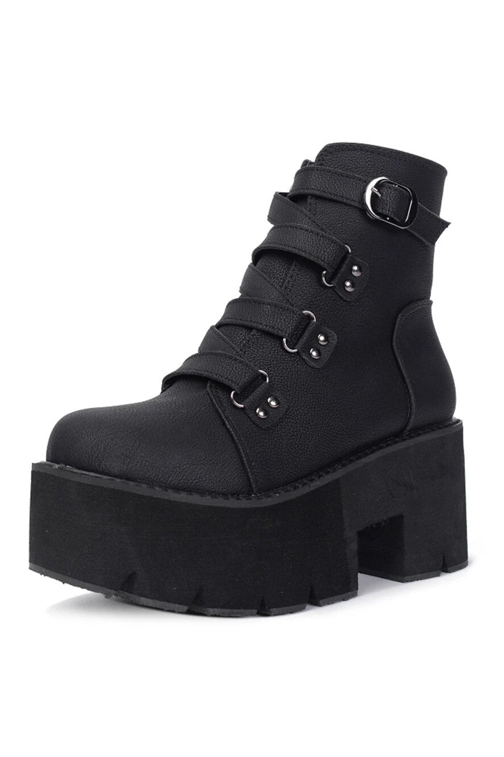 Alt Black Gothic Chunky Boots Shoptery