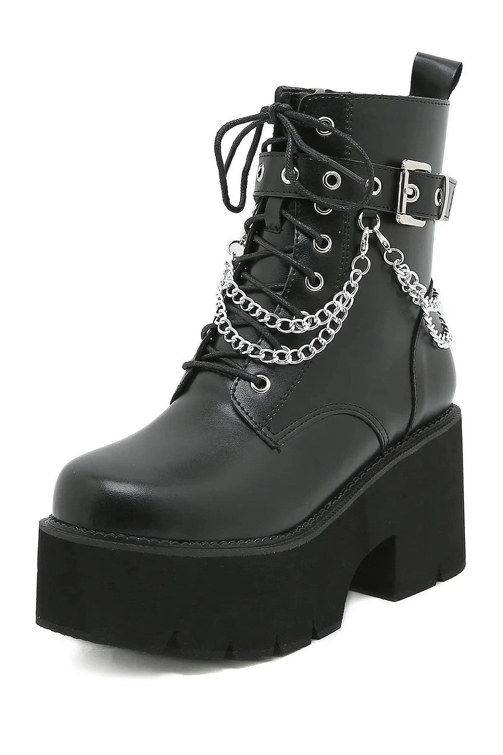 Alt Black Gothic Platform Combat Boots Shoptery