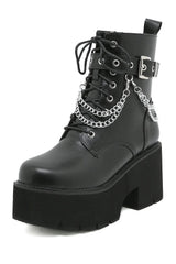 Alt Black Gothic Platform Combat Boots Shoptery