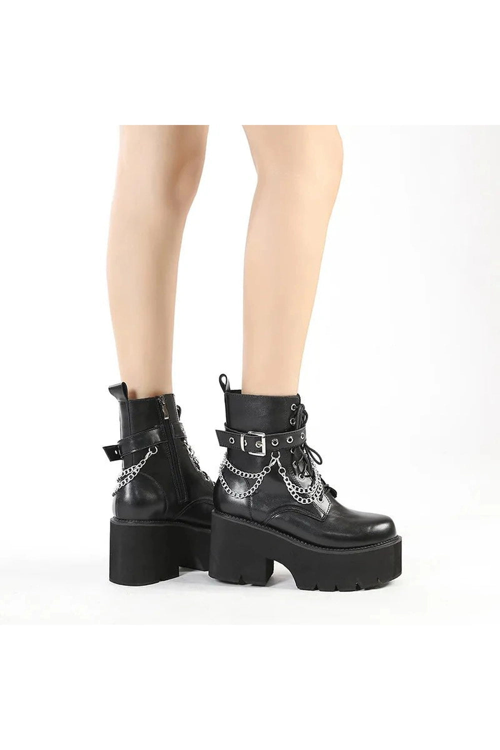 Alt Black Gothic Platform Combat Boots Shoptery