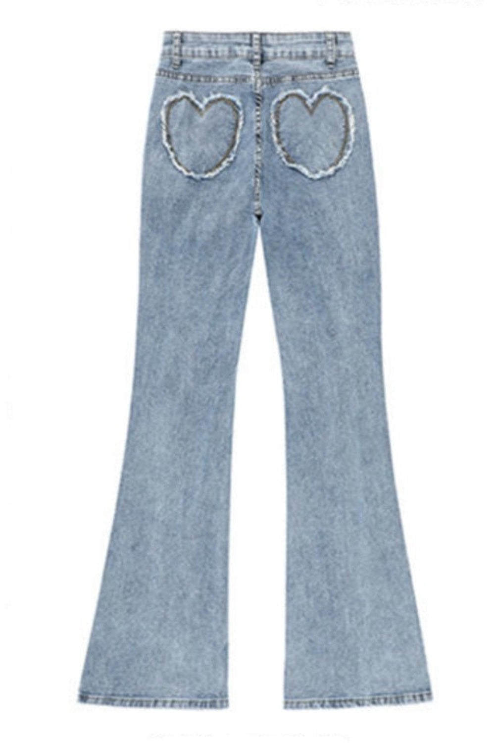 Blue High Waist Flare Jeans - Jeans