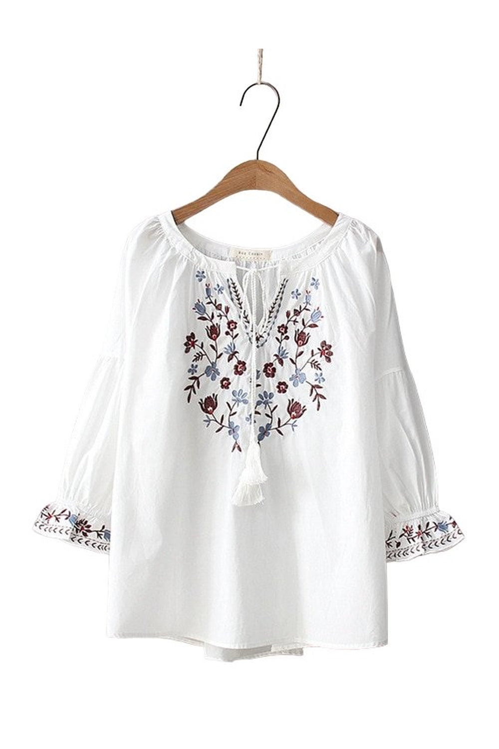 Bohemian Flare Sleeve Blouse - Blouses