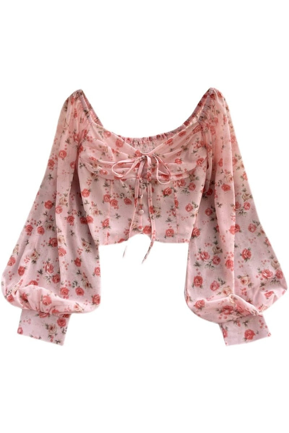 Coquette Bohemian Floral Blouse Shoptery