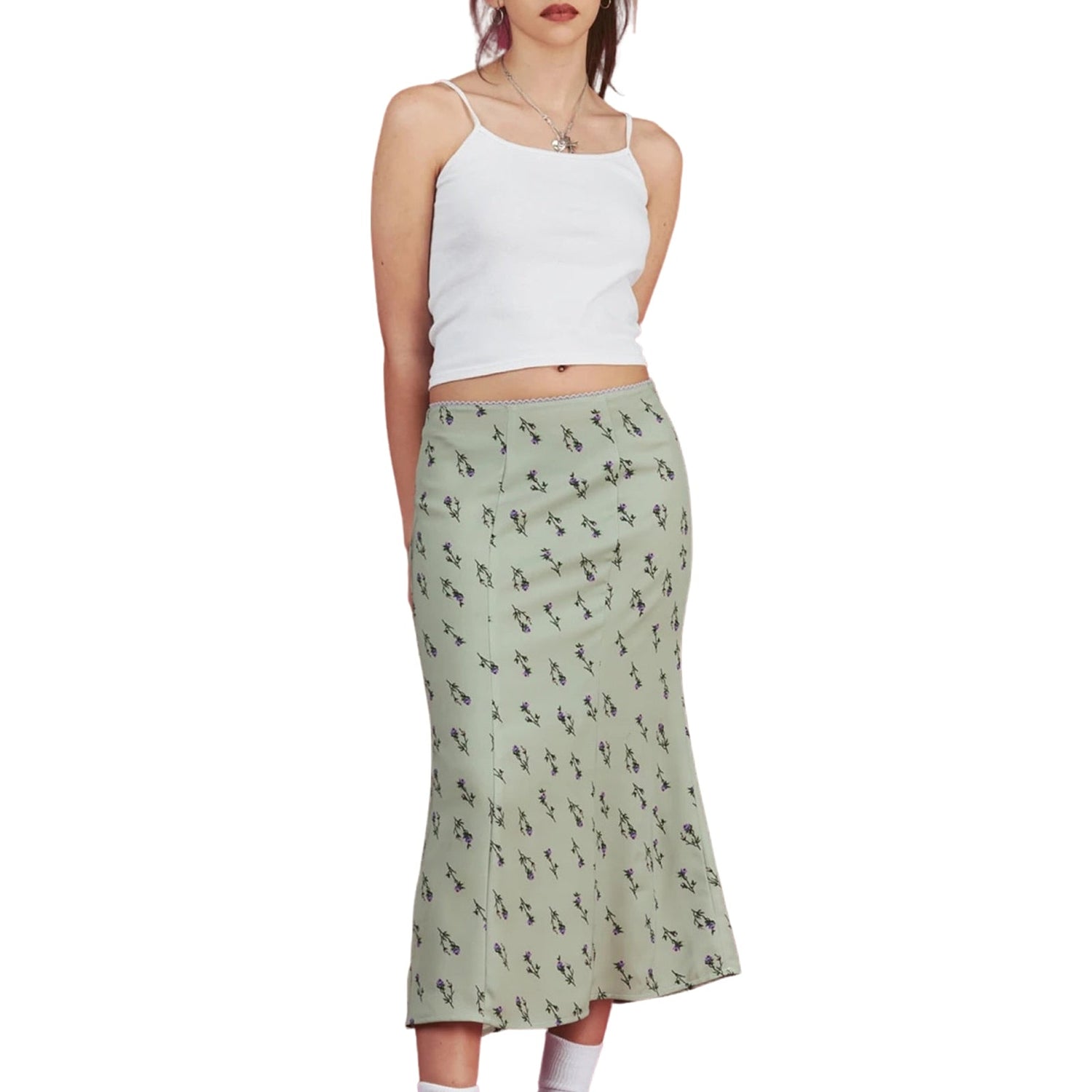 Bohemian Floral Print Skirt - Skirts