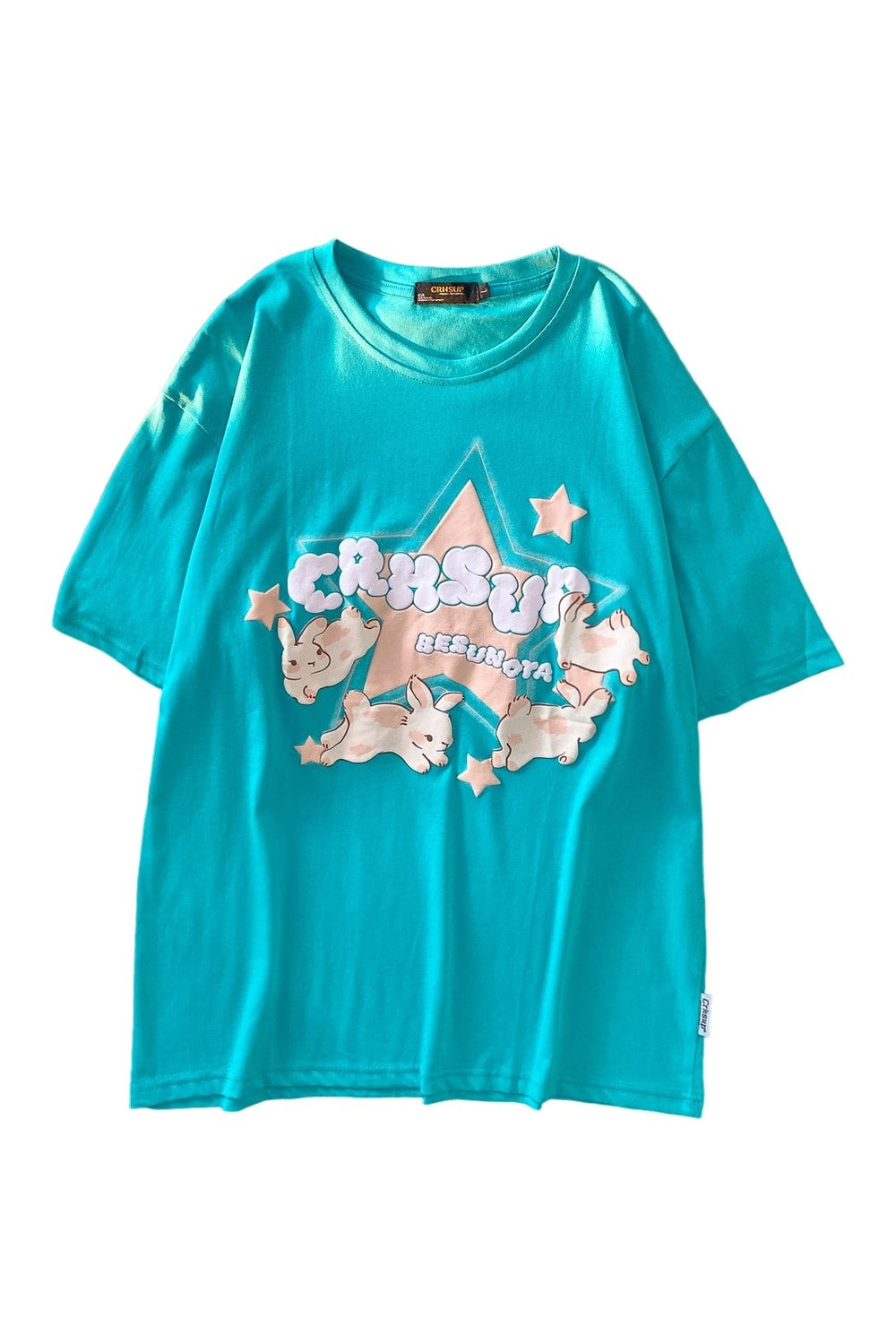 Bunny Print Short Sleeve T-shirt - T-shirts