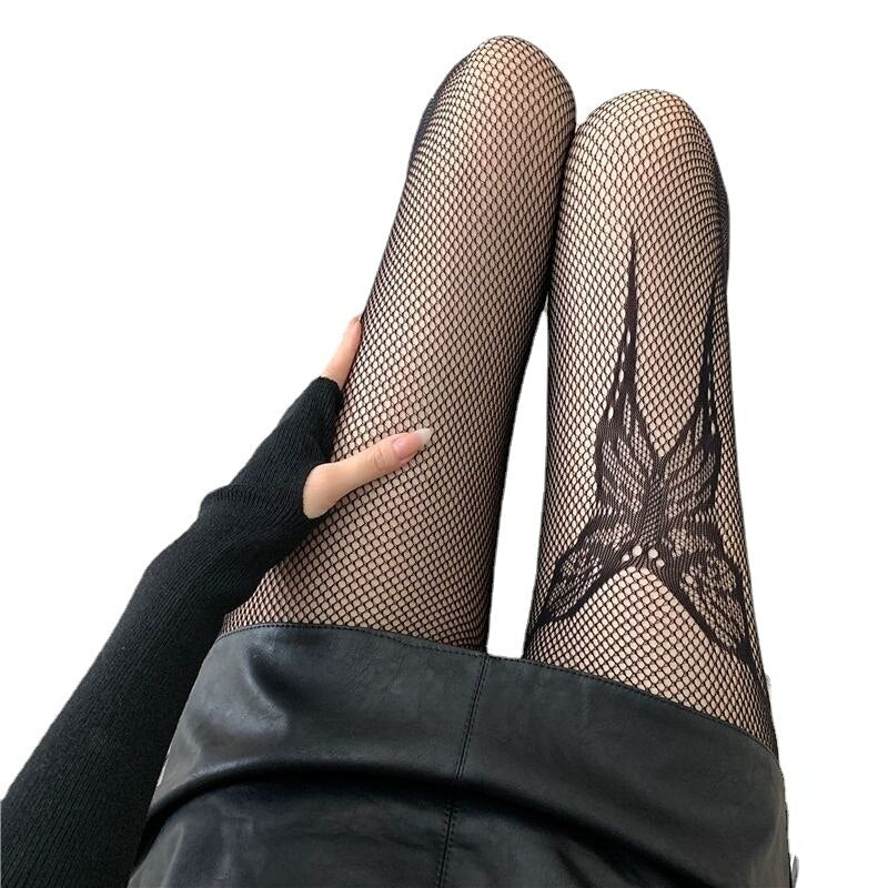 Butterfly Fishnet Tights - Fishnet Tights