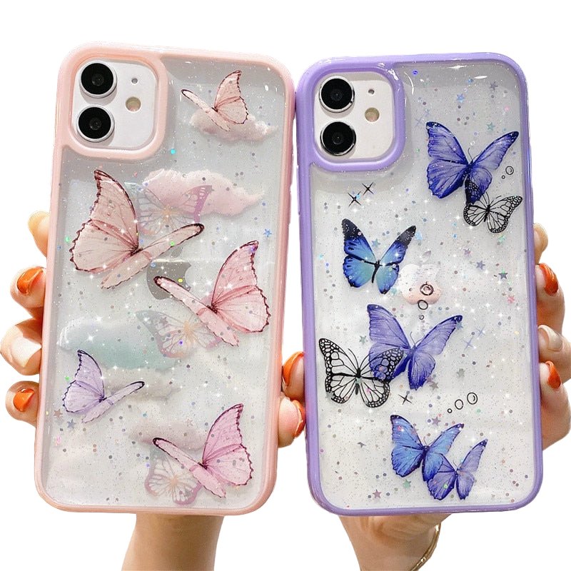Butterfly Soft iPhone 12 13 11 Pro Max Case - iPhone Cases