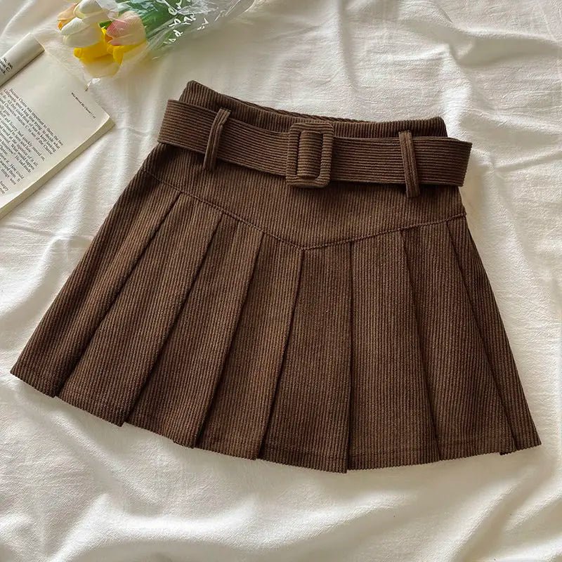 Caramel Pleat Delight Skirt -
