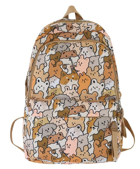 Cartoon Print Book Bag - Backpacks