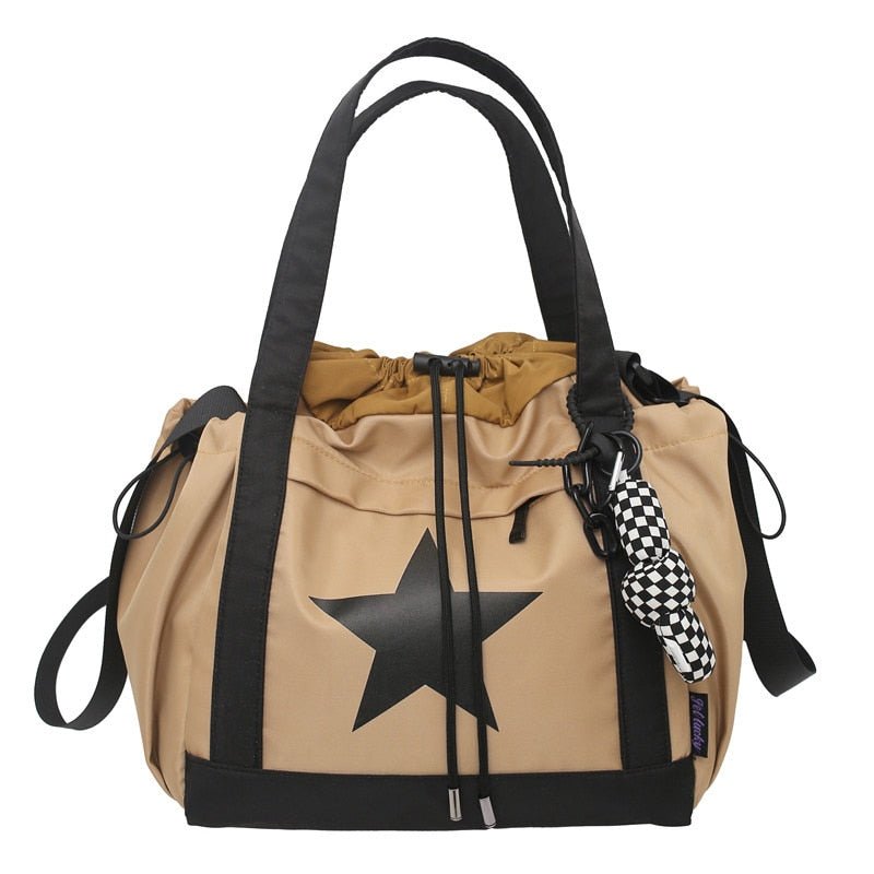 Casual Large Capacity Tote Bag Khaki Shoptery