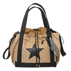 Casual Large Capacity Tote Bag Khaki Shoptery