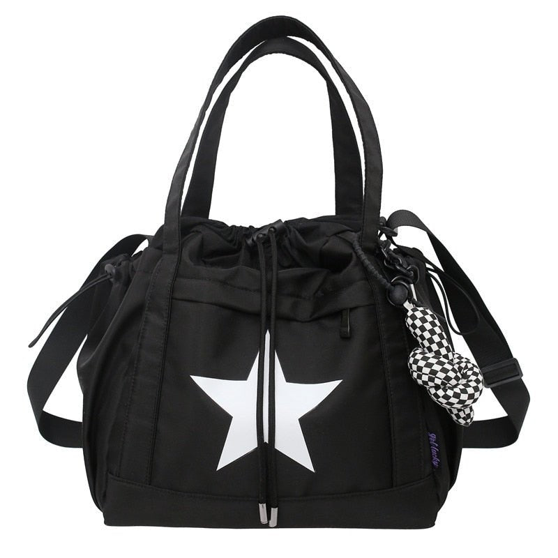 Casual Large Capacity Tote Bag Black Shoptery