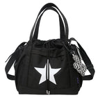 Casual Large Capacity Tote Bag Black Shoptery