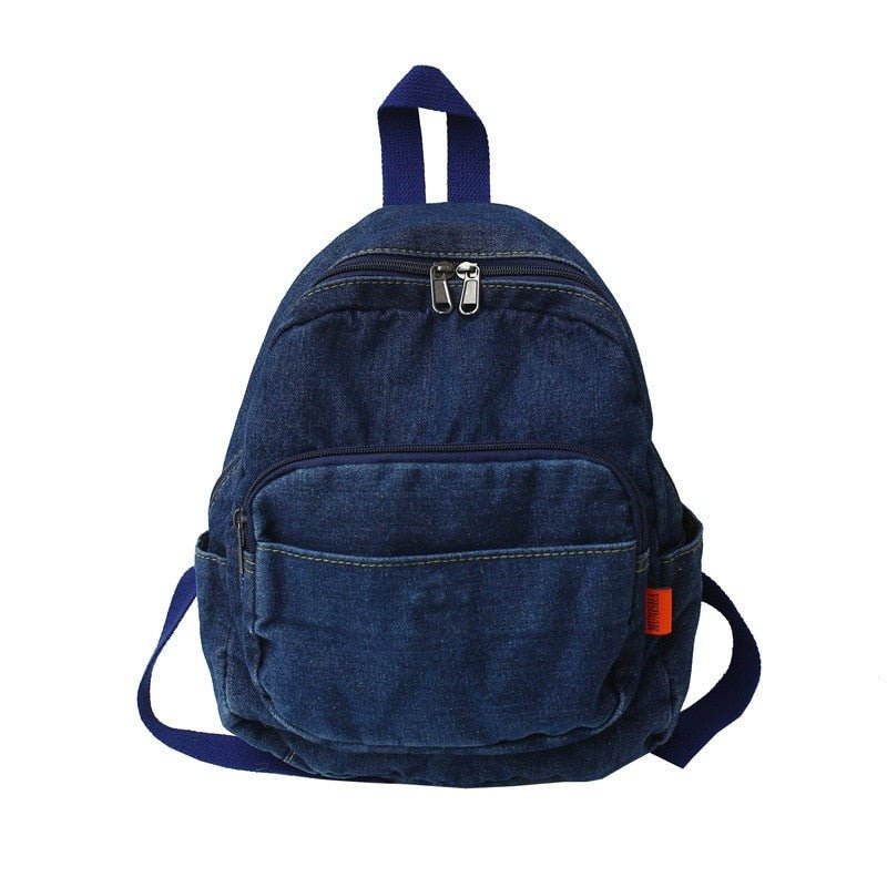 Casual Large Denim Backpack - Backpacks