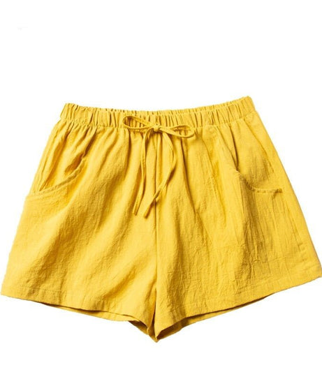 Casual Linen Gym Shorts - Shorts