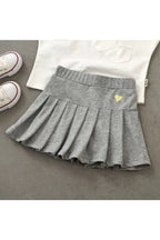 Casual Pleated Mini Skirt Gray Shoptery