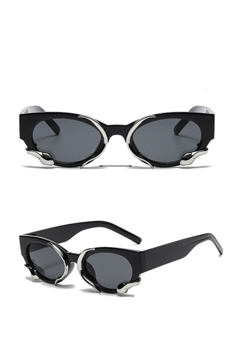 Cat Eye Snake Wrapped Sunglasses - Sunglasses