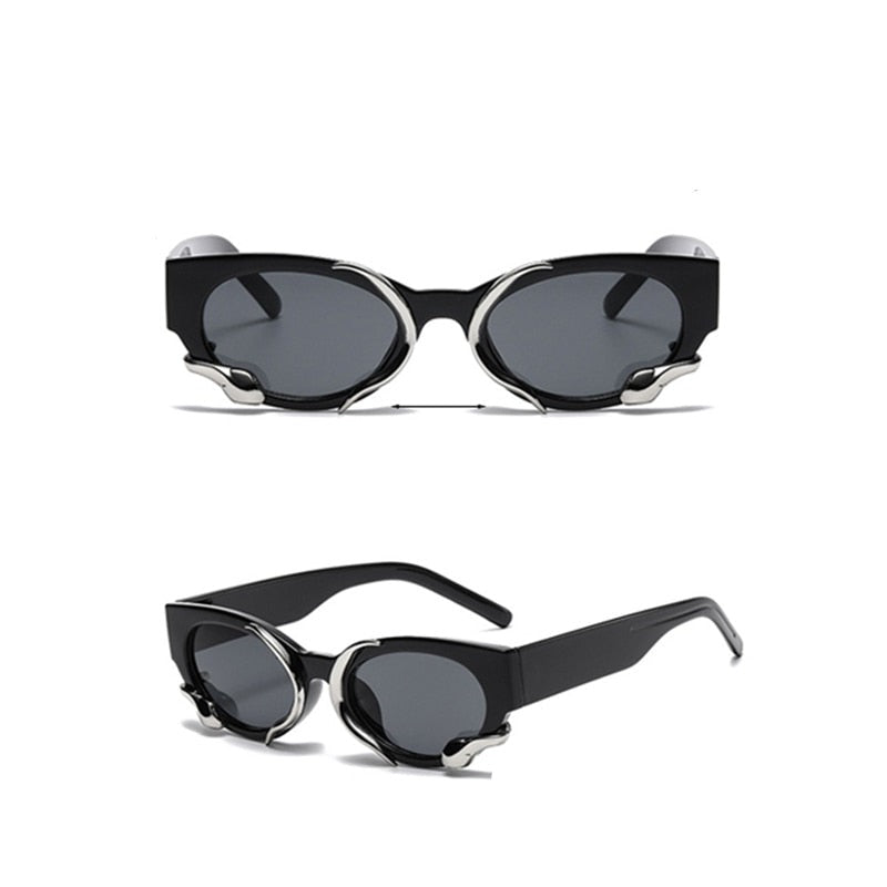 Cat Eye Snake Wrapped Sunglasses - Sunglasses