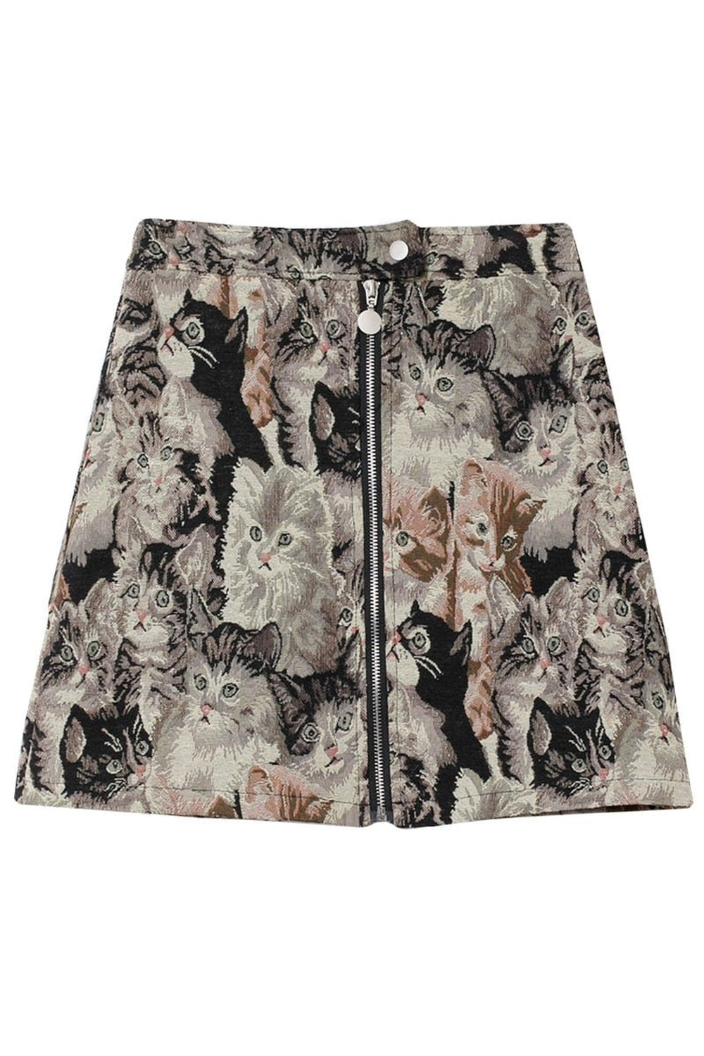 Cat Pattern Skirt - Skirts