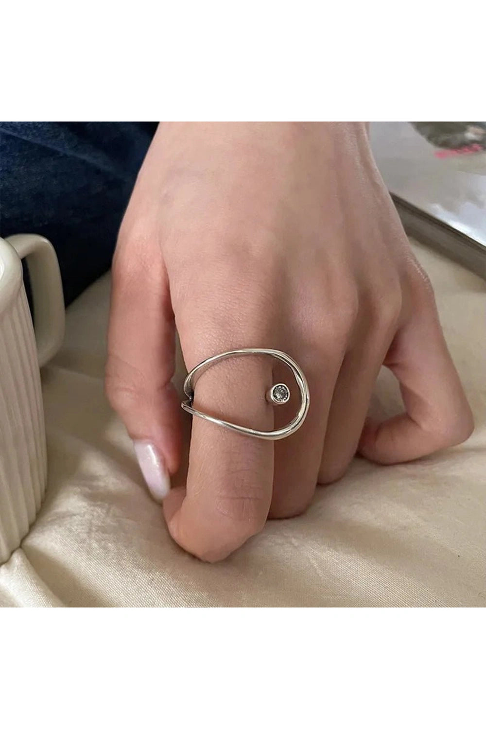 Aesthetic Celestial Orbit Sparkle Ring Ring Resizable Shoptery