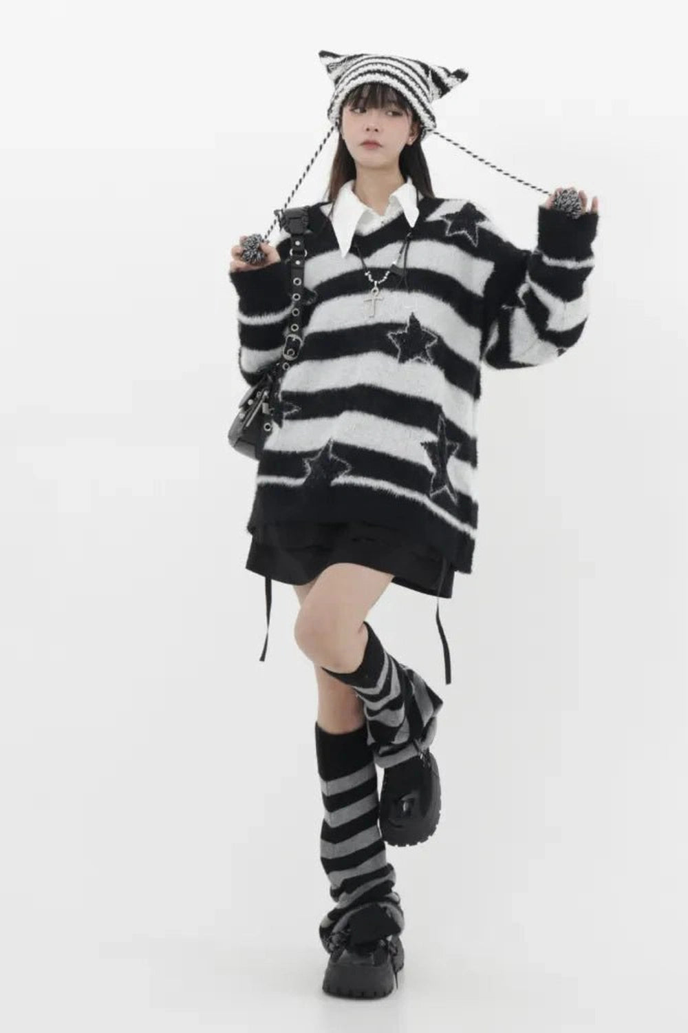 Fall Celestial Stripe Oversized Sweater Shoptery