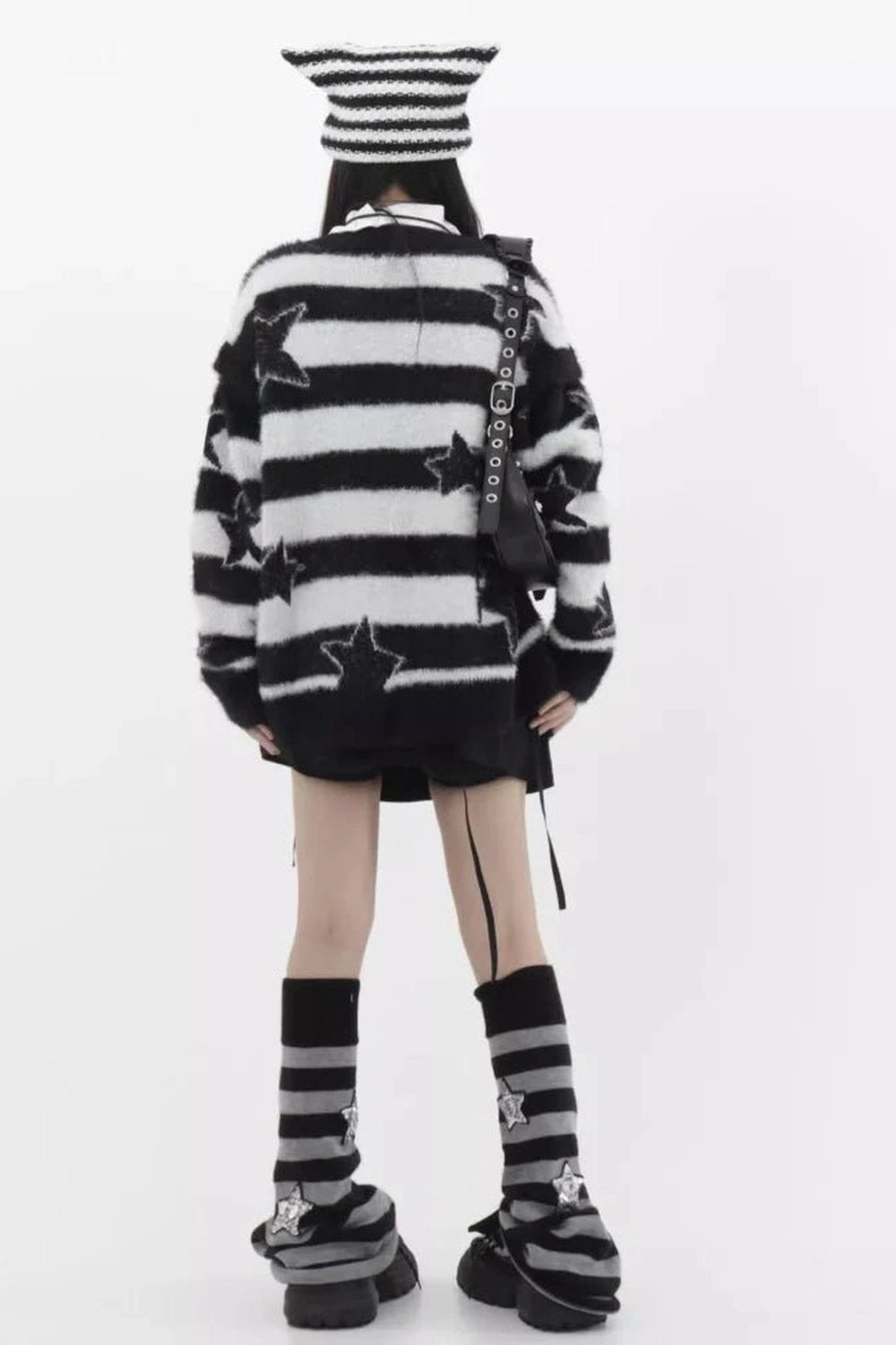 Fall Celestial Stripe Oversized Sweater Shoptery